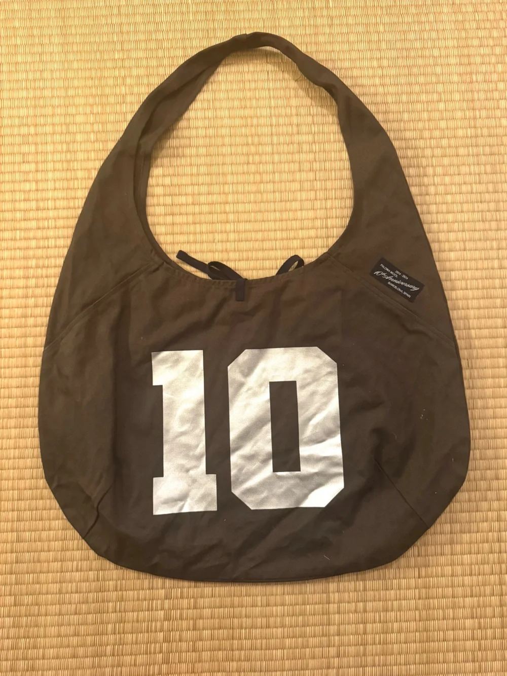 Paloma Wool Brown Logo Canvas Shoulder Tote